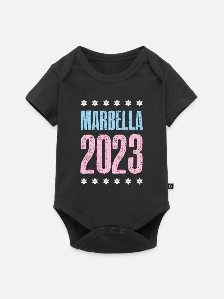 Marbella 2023 - Baby Premium Kurzarmbody - Schwarz
