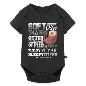 Otter Soft Otter Warm Otter - Baby Premium short-sleeve bodysuit - black - Front