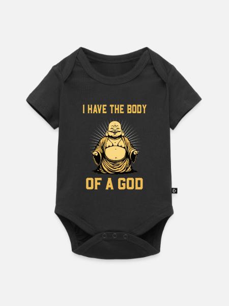 Buddha Körper Eines Gottes Meditation Buddhist - Premium kortærmet baby-body  - sort