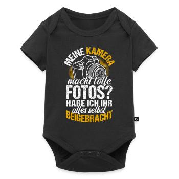 Meine Kamera Macht Tolle Fotos Habe Ich Ihr Beigeb - Baby Premium Kurzarmbody - Schwarz - Vorne