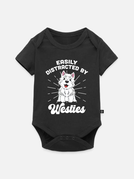 West highland terrier - Baby Premium Kurzarmbody - Schwarz