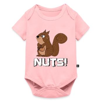 Cute Hungry Squirrel - Baby Premium short-sleeve bodysuit - rose - Front