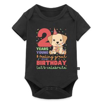 Labrador pour les enfants de 2e anniversaire de deux ans - Body à manches courtes Premium Bébé - noir - Devant