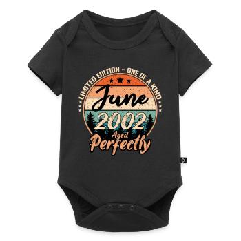 Juni 2002 Jubiläum 2002 Legenden Juni - Baby Premium Kurzarmbody - Schwarz - Vorne
