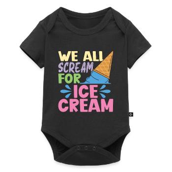 Ice Cream We All Scream For Frozen Fruit Sweet Ice - Baby Premium short-sleeve bodysuit - black - Front