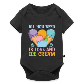 Ice Cream All You Need Is Love Frozen Sweet Ice - Baby Premium short-sleeve bodysuit - black - Front