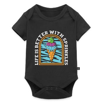 Ice Cream Life Is Better With Sprinkles Sweet Ice - Baby Premium short-sleeve bodysuit - black - Front