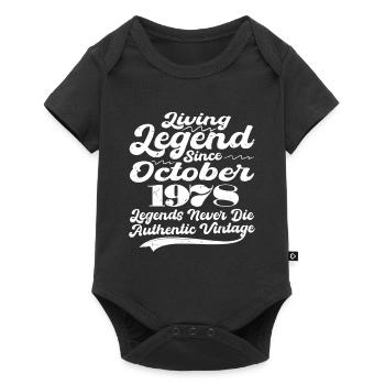 Es war einmal eine Legende. oktober 1978 Geburts - Baby Premium Kurzarmbody - Schwarz - Vorne