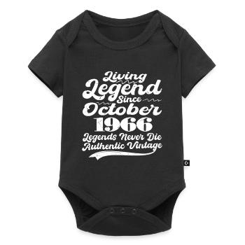 Il était une fois une légende. Octobre 1966 Naissance - Body à manches courtes Premium Bébé - noir - Devant