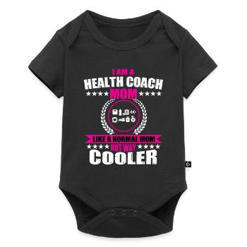 Health Coach Mom - Baby Premium short-sleeve bodysuit - black - Front