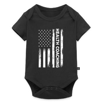 American Health Coaching USA Flag - Baby Premium short-sleeve bodysuit - black - Front