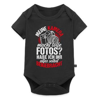 Kamera Fotografie Spruch Lichtbildner Geschenk Fot - Baby Premium Kurzarmbody - Schwarz - Vorne