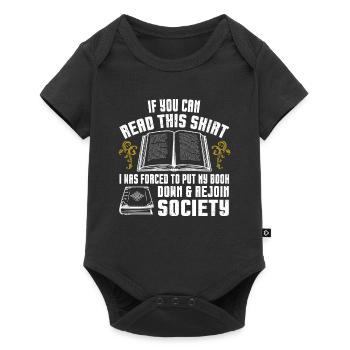 I Was Forced To Put My Book Down Reading - Baby Premium short-sleeve bodysuit - black - Front