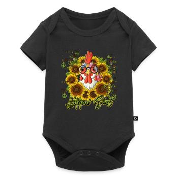 60s 70s Costume Hippie Soul - Body à manches courtes Premium Bébé - noir - Devant