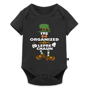 The Organized Leprechaun St Patrick's Day - Baby Premium Kurzarmbody - Schwarz - Vorne