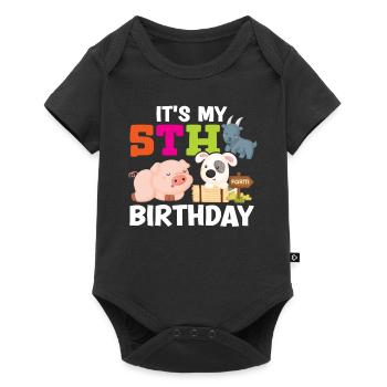 C’est mon 5ème anniversaire - Body à manches courtes Premium Bébé - noir - Devant