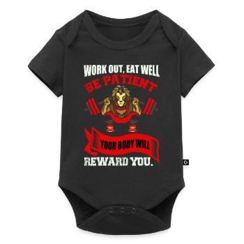 Your body will reward you - Baby Premium short-sleeve bodysuit - black - Front
