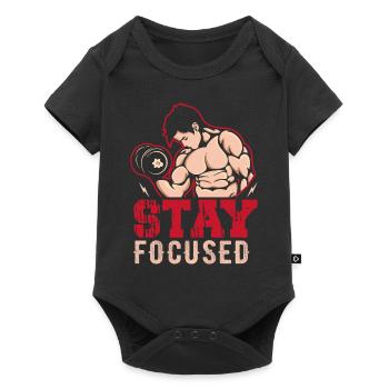 Stay Focused - Baby Premium short-sleeve bodysuit - black - Front