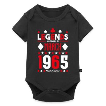 birthday gift March 1965. card games . - Baby Premium short-sleeve bodysuit - black - Front