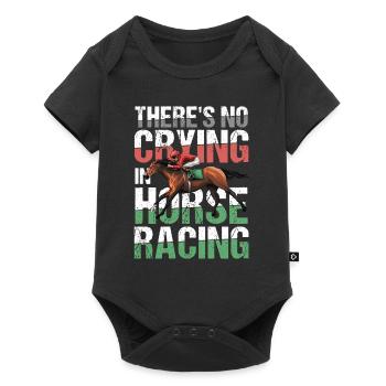 There's No Crying In Horse Racing - Baby Premium Kurzarmbody - Schwarz - Vorne