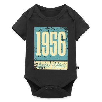 1956 Anniversaire de naissance Année de naissance - Body à manches courtes Premium Bébé - noir - Devant