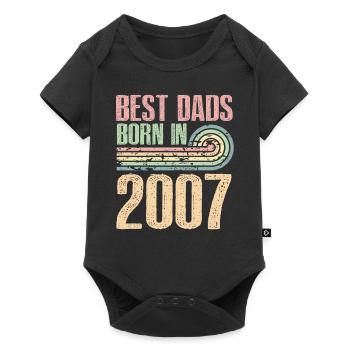 Les meilleurs pères sont nés en 2007, 16 ans, - Body à manches courtes Premium Bébé - noir - Devant