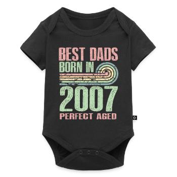 The best fathers were born in 2007, 16 years old, - Baby Premium short-sleeve bodysuit - black - Front