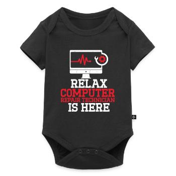 Computer Repair Technology Support Technology - Baby Premium short-sleeve bodysuit - black - Front