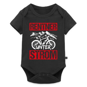 Rentner Unter Strom - E Bike Elektro Radtour Sport - Baby Premium Kurzarmbody - Schwarz - Vorne
