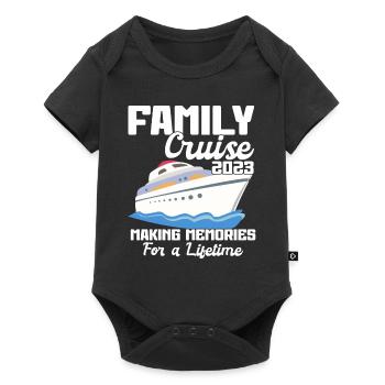Family Cruise 2023 Vacation Funny Party Trip Ship - Baby Premium short-sleeve bodysuit - black - Front