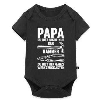 Schrauber KFZ Mechaniker Papa Vater Vatertag - Baby Premium Kurzarmbody - Schwarz - Vorne