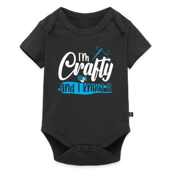 Je suis Crafty et je le sais - Body à manches courtes Premium Bébé - noir - Devant