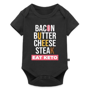 Eat Keto Healthy Food - Baby Premium short-sleeve bodysuit - black - Front