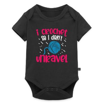 i crochet so i don't unravel - Baby Premium short-sleeve bodysuit - black - Front