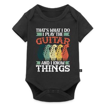 That's what i do i play the Guitar and i - Baby Premium short-sleeve bodysuit - black - Front