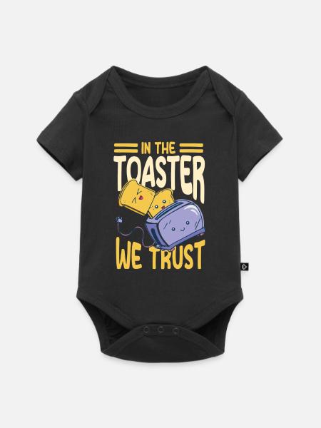 Lustiges Toaster-design - Baby Premium Kurzarmbody - Schwarz