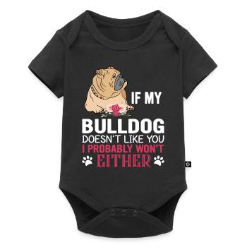 Wenn dich mein Hund nicht mag... - Baby Premium Kurzarmbody - Schwarz - Vorne