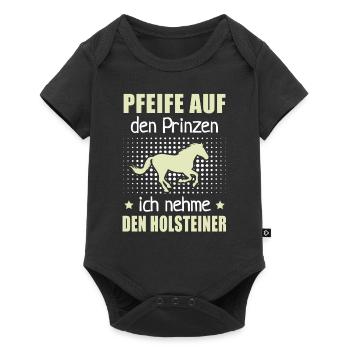Pfeife Prinzen Nehme Holsteiner Pferderasse Reiten - Baby Premium Kurzarmbody - Schwarz - Vorne