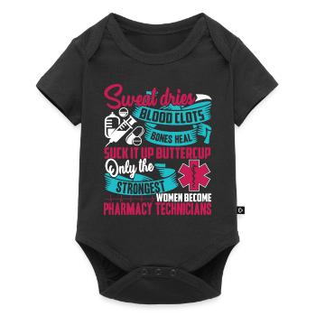 Pharmacy Technician Women Pharmacy Technician - Baby Premium short-sleeve bodysuit - black - Front