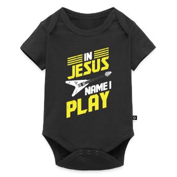 I play Guitar - Baby Premium short-sleeve bodysuit - black - Front