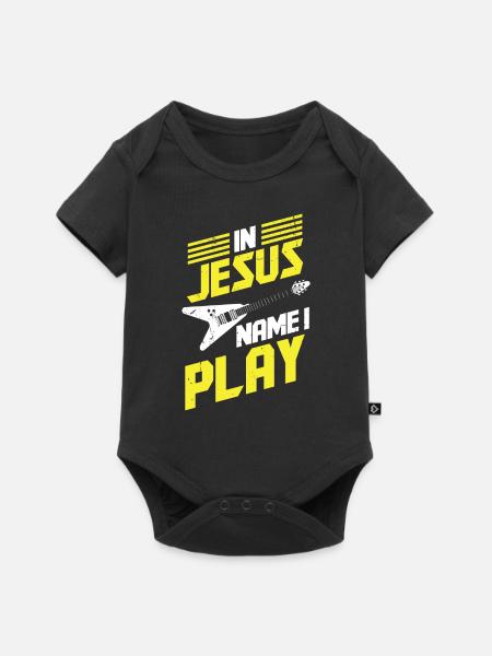 I play Guitar - Baby Premium Kurzarmbody - Schwarz