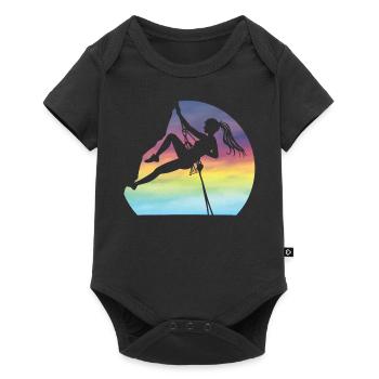 Climb Like A Girl Womens Rock Climbing Bouldering - Baby Premium short-sleeve bodysuit - black - Front