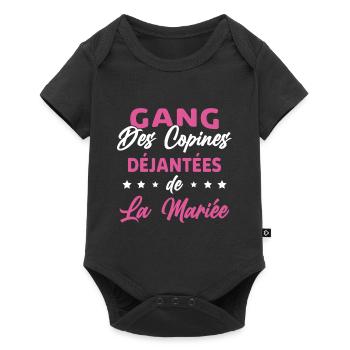 Gang des Copines Déjantées De La Mariée - Body à manches courtes Premium Bébé - noir - Devant