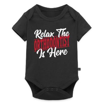 Relax The Orthodontist Is Here Orthodontists - Baby Premium short-sleeve bodysuit - black - Front