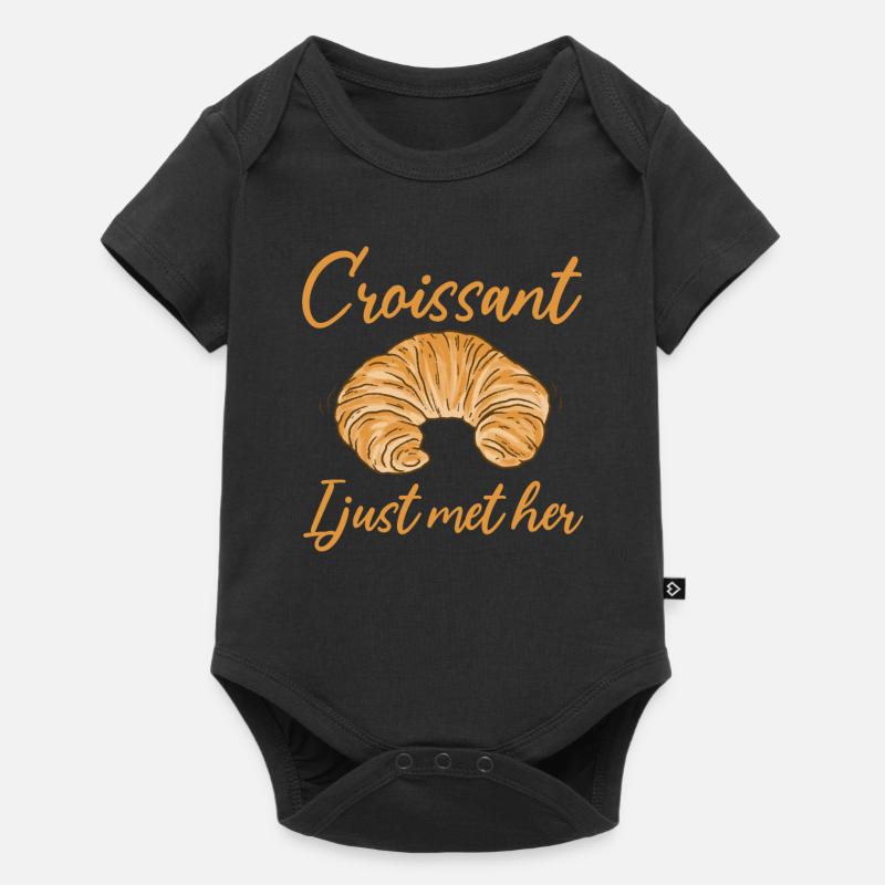Drôle de design de croissant - Body à manches courtes Premium Bébé - noir