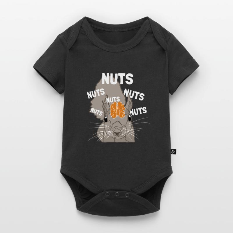 Nuts Brain Fox Squirrel Grey Squirrel Baby Premium short-sleeve bodysuit