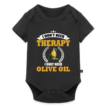 Funny olive oil saying - Baby Premium short-sleeve bodysuit - black - Front