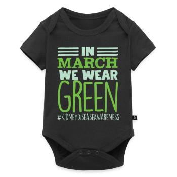 Awareness of kidney disease, kidney - Baby Premium short-sleeve bodysuit - black - Front