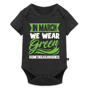 Awareness of kidney disease, kidney - Baby Premium short-sleeve bodysuit - black - Front