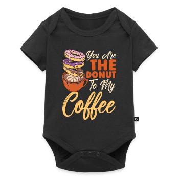Café et beignets que vous êtes le beignet au petit-déjeuner - Body à manches courtes Premium Bébé - noir - Devant